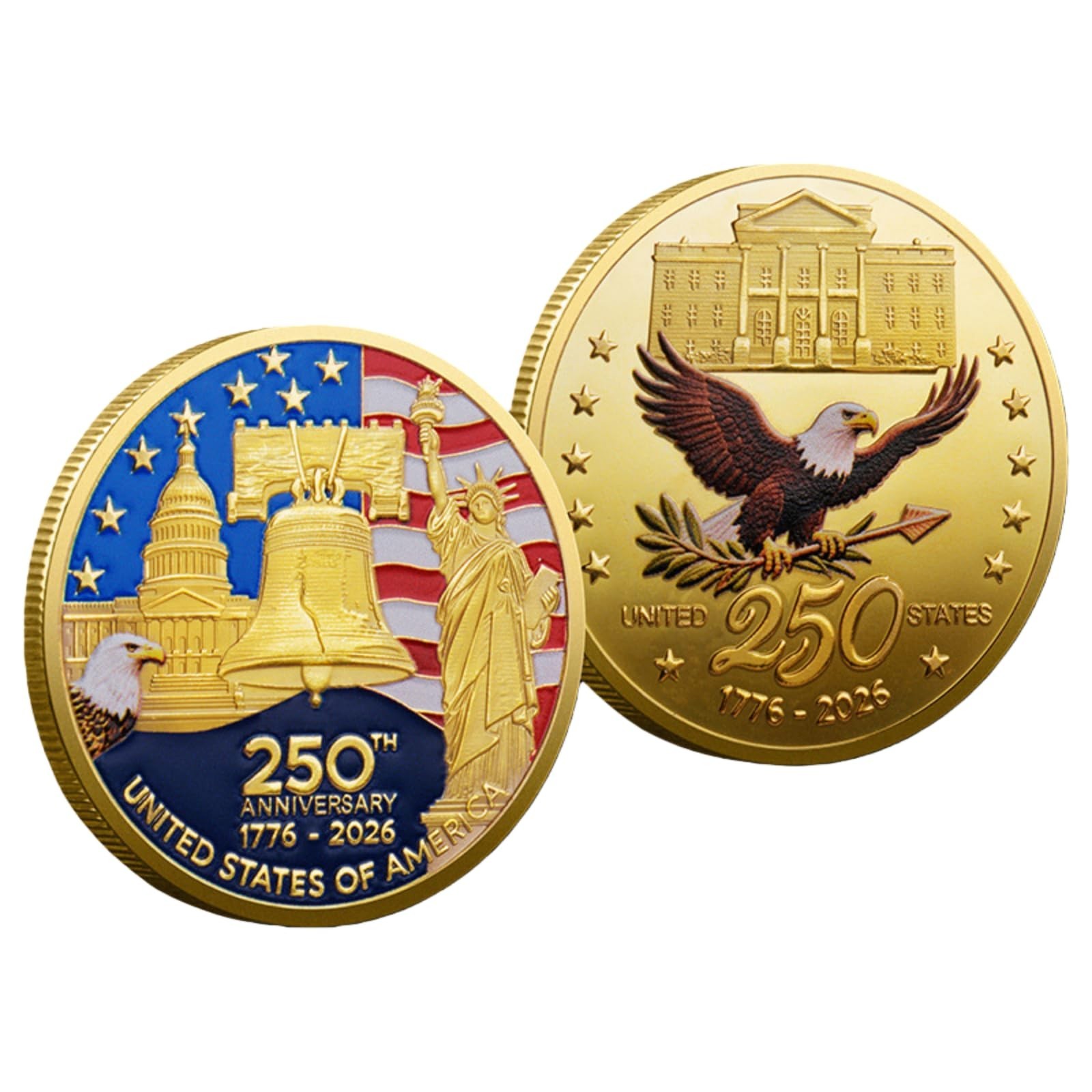 America Commemorative 250 Merchandise 250th Anniversary Coin, USA 250th Anniv…