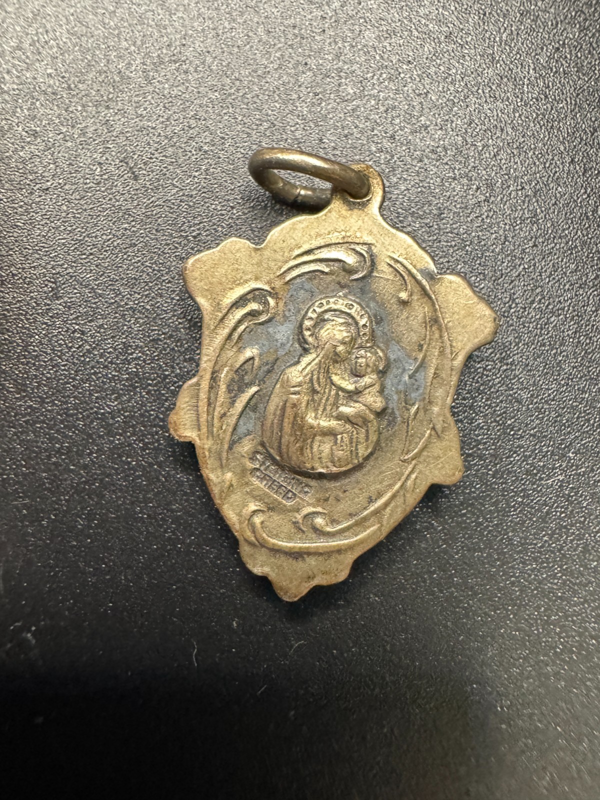 Vintage Creed Sterling Silver 925 Sacred Heart Of Jesus Medal Charm Pendant