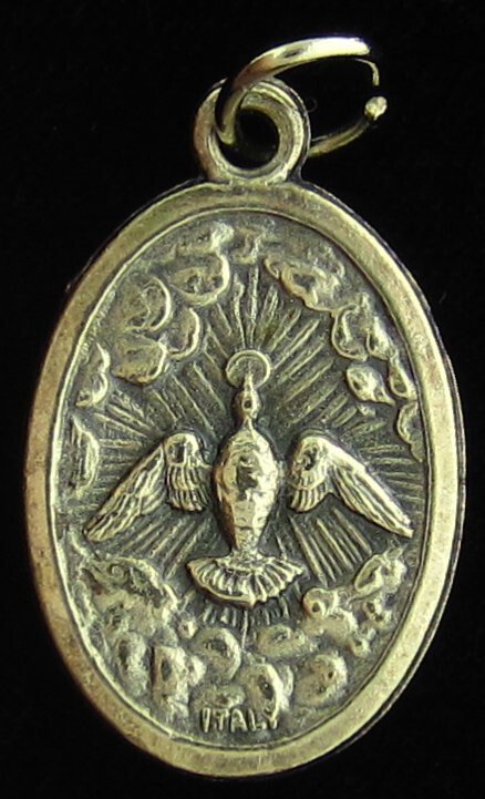 Infant of Prague Medal Religious Catholic Holy Spirit Dove Jesus