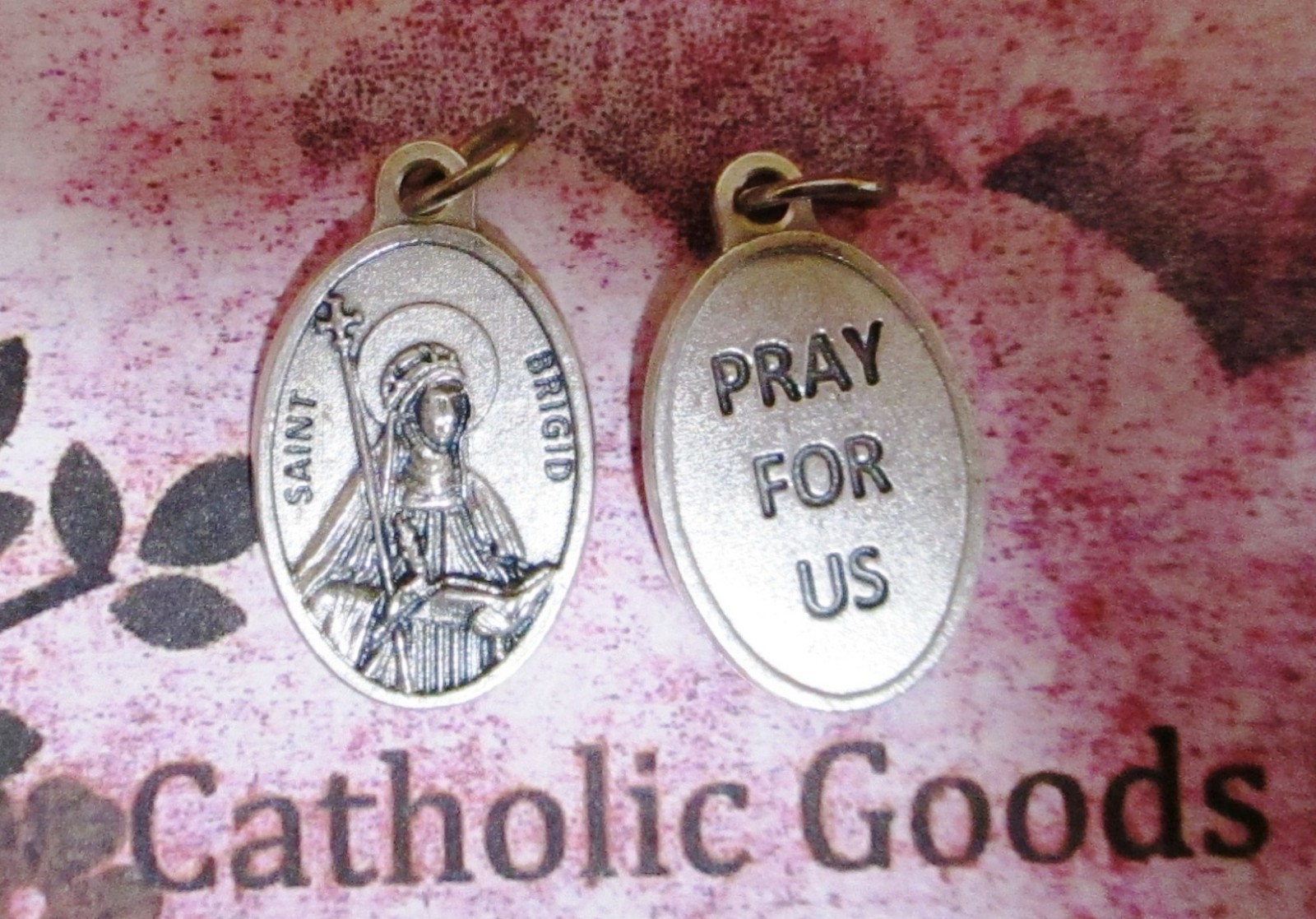 Saint St. Brigid – Pray for Us – Oxidized Die Cast 1 inch Medal