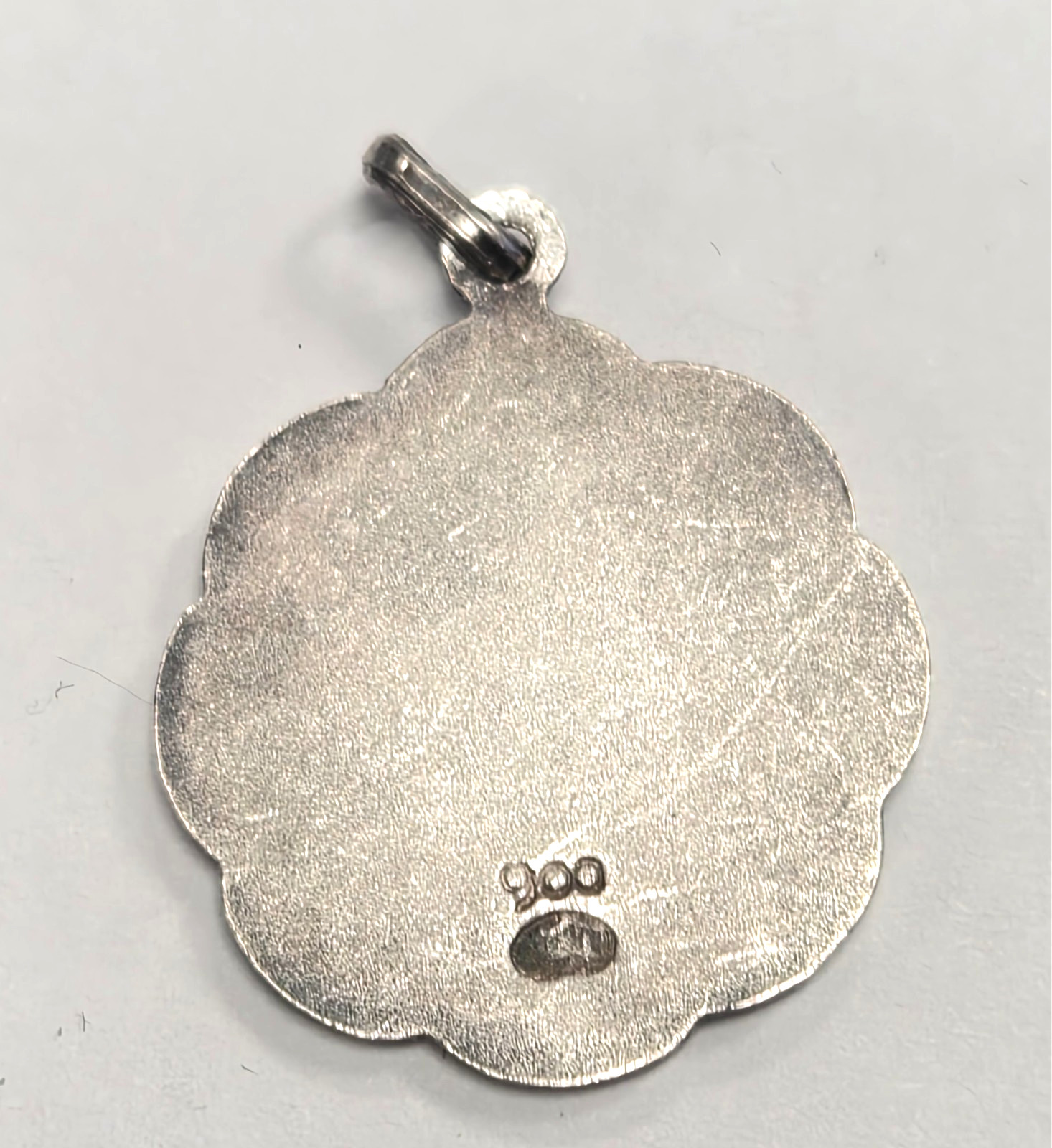 Antique Catholic 900 Sterling Silver Saint Joseph Medal / Pendant
