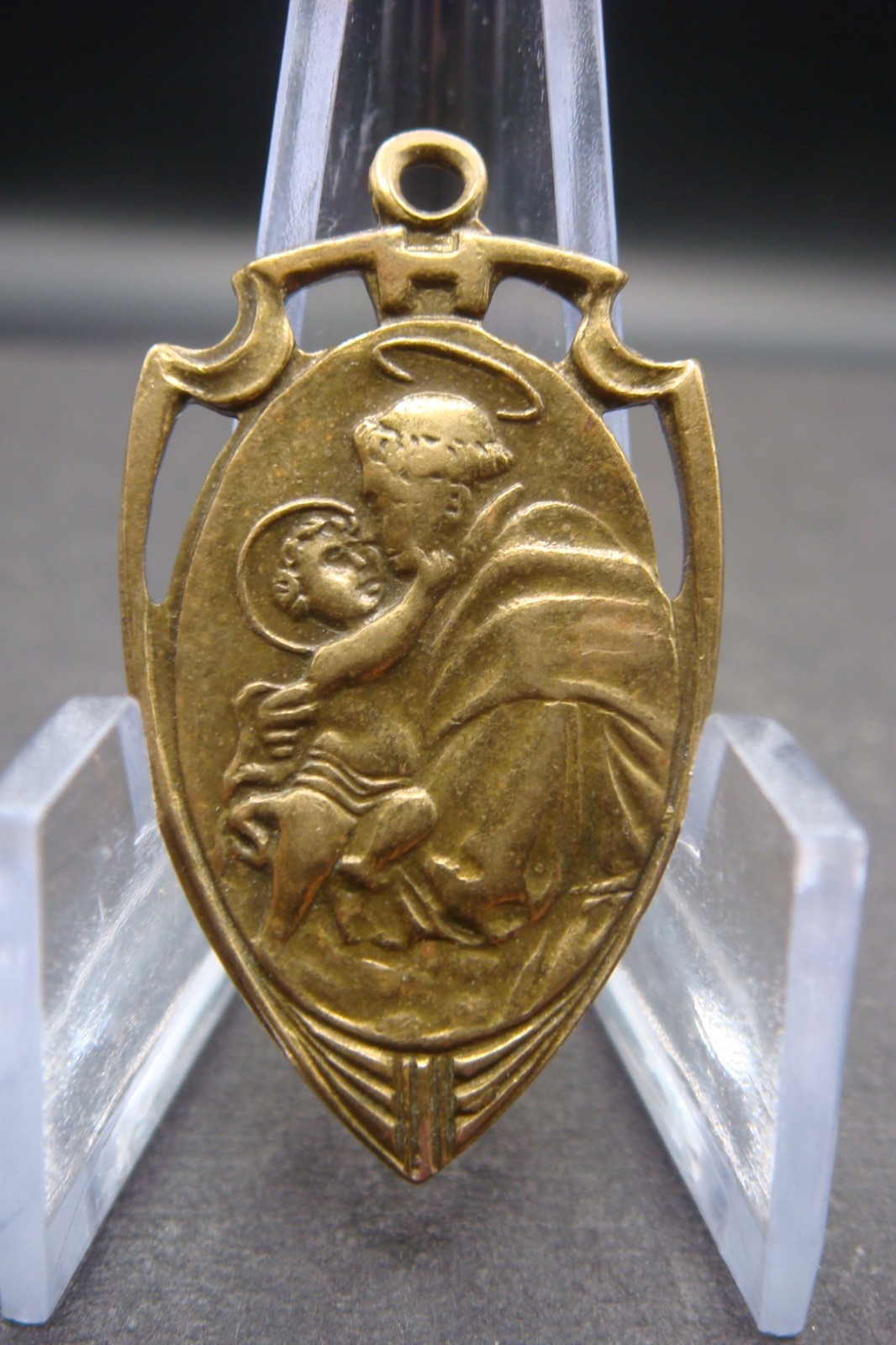 Rare Vintage Saint Anthony of Padua Medal – Italian Mystic Shield Protection