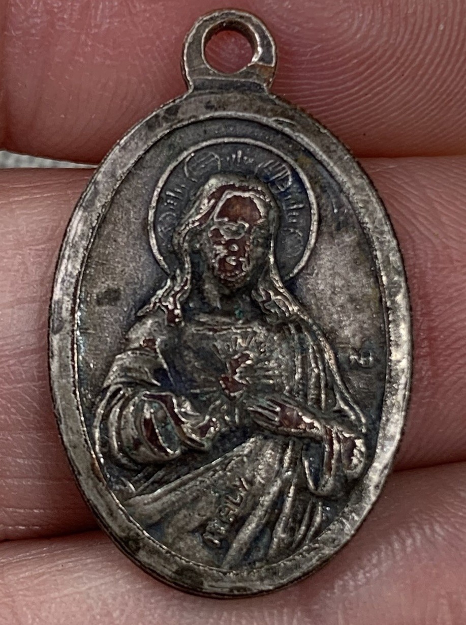 Vintage Religious 1830 Medallion Token Pendant Jewelry Catholic 1” Italy