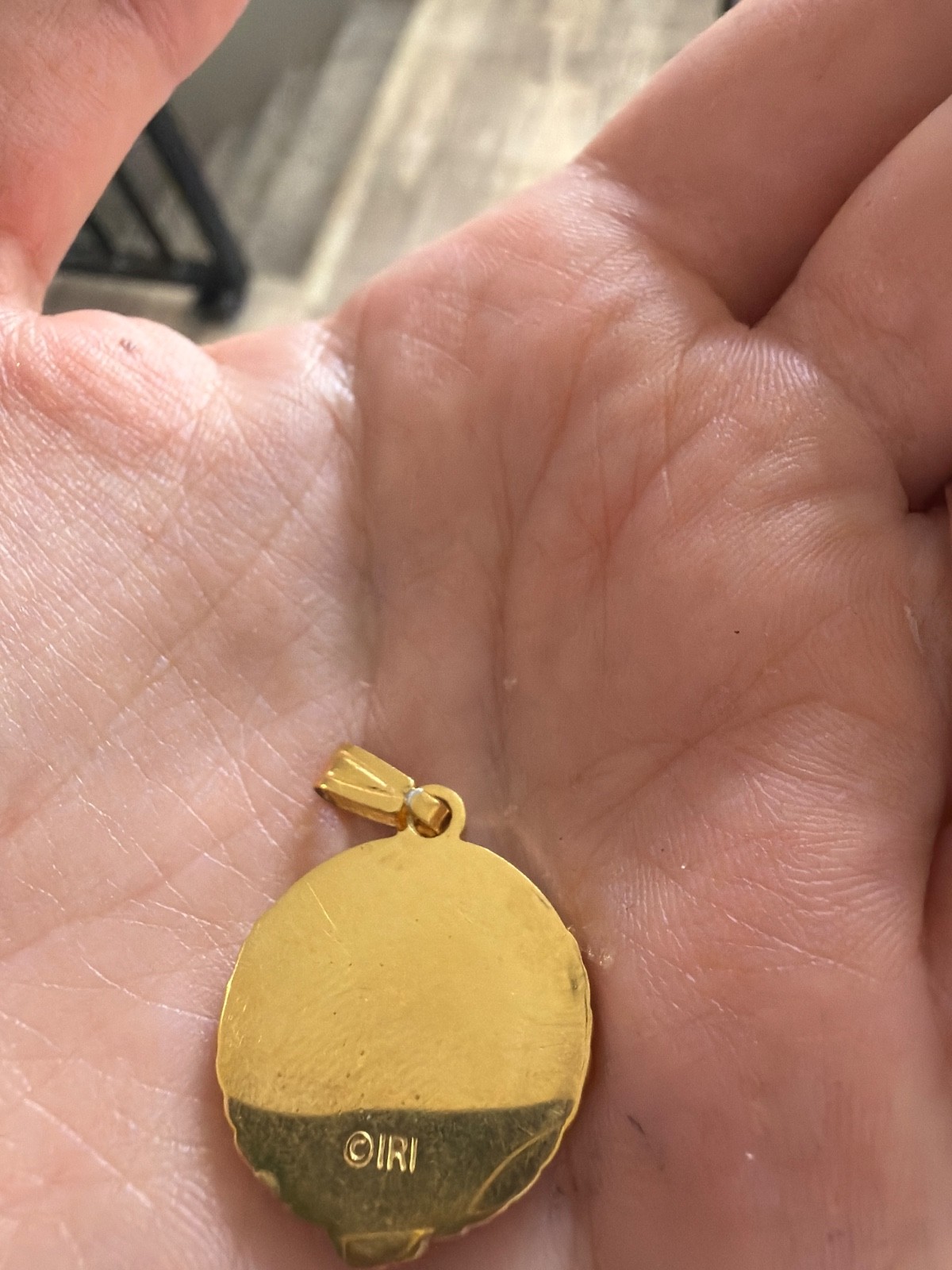 LDS Young Women Temple Medallion With Red Stone