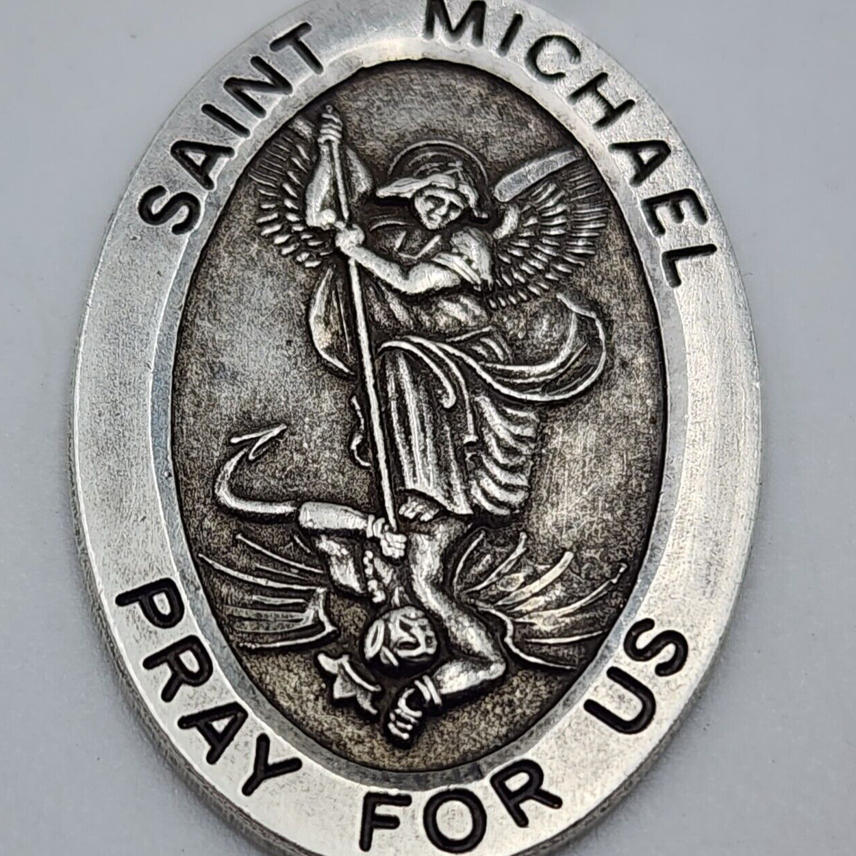 Saint Michael HMH Catholic Religious Sterling Silver Medal Pedant