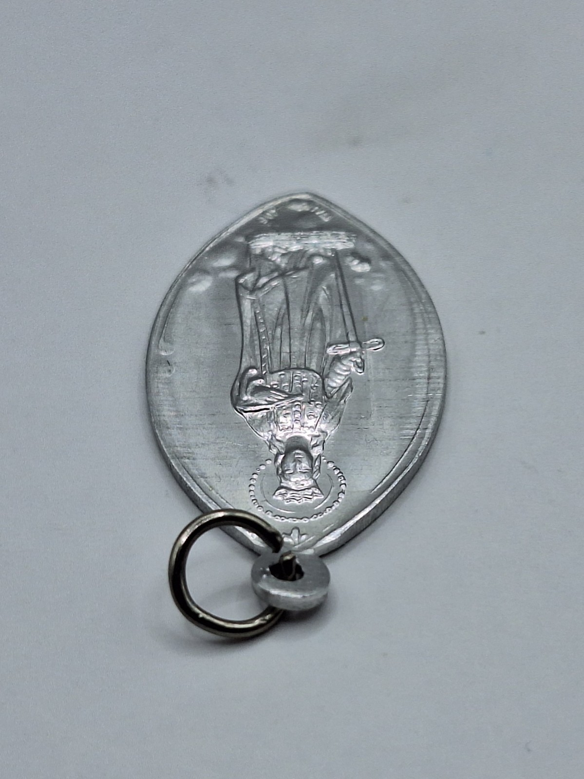 St Dymphna Pray for Us Medal Mental Health Silver Tone 1.25″ Made In Italy VGC