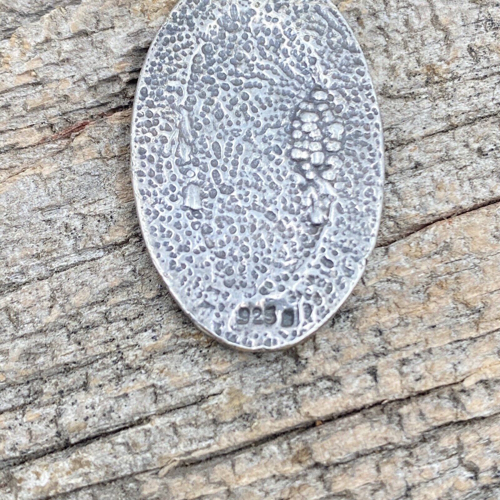 925 Sterling Silver Oval Saint Christopher Protect Us Pendant 6 grams Saint