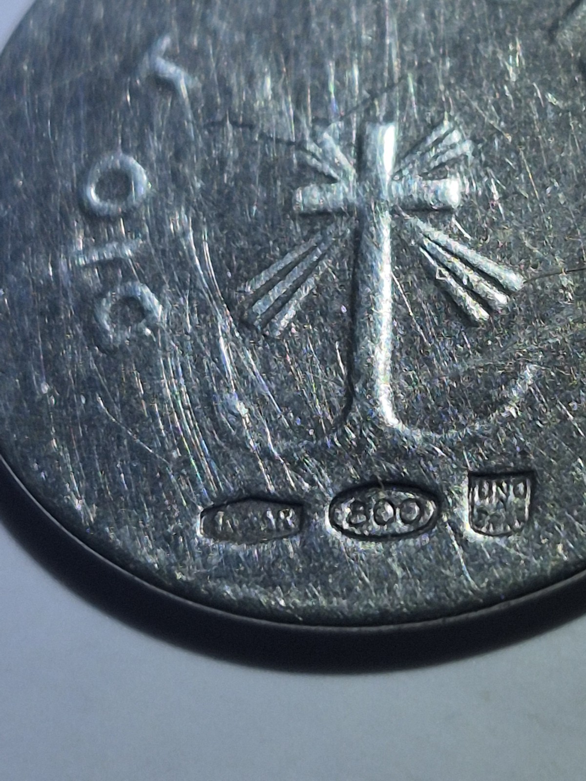 “Vintage Italian UnoAerre 800 Silver Jesus Christ Medal Pendant 1AR Gori Zucchi”