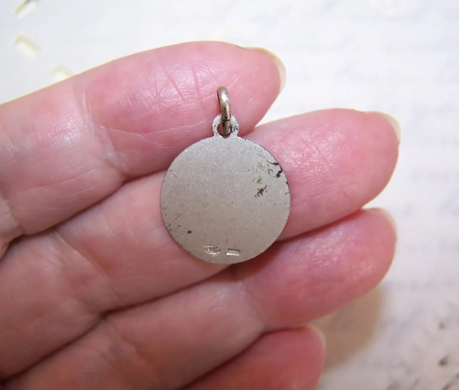 RELIGIOUS Italy 800 Silver Medal Pendant Charm – Infant Saint John the Baptist