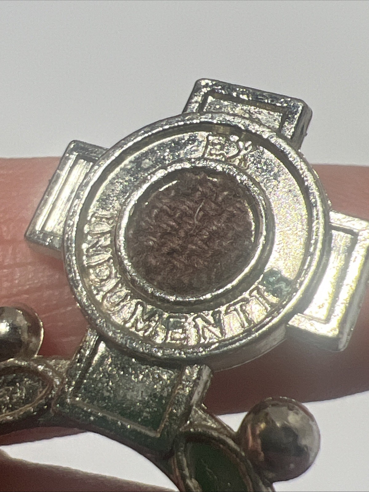 Genuine EX Indumentis San Padre Pio Rosary Ring Medal Emblem **Made in Italy**