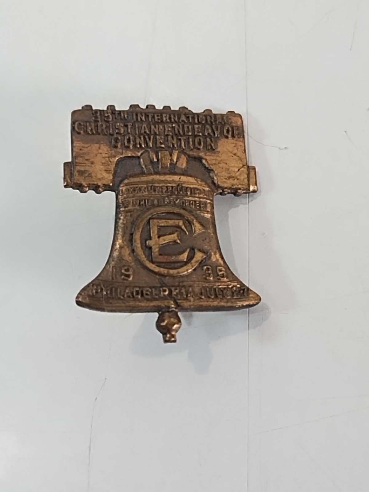 35th International Christian Endeavor Convention Philadelphia 1935 Vintage Pin
