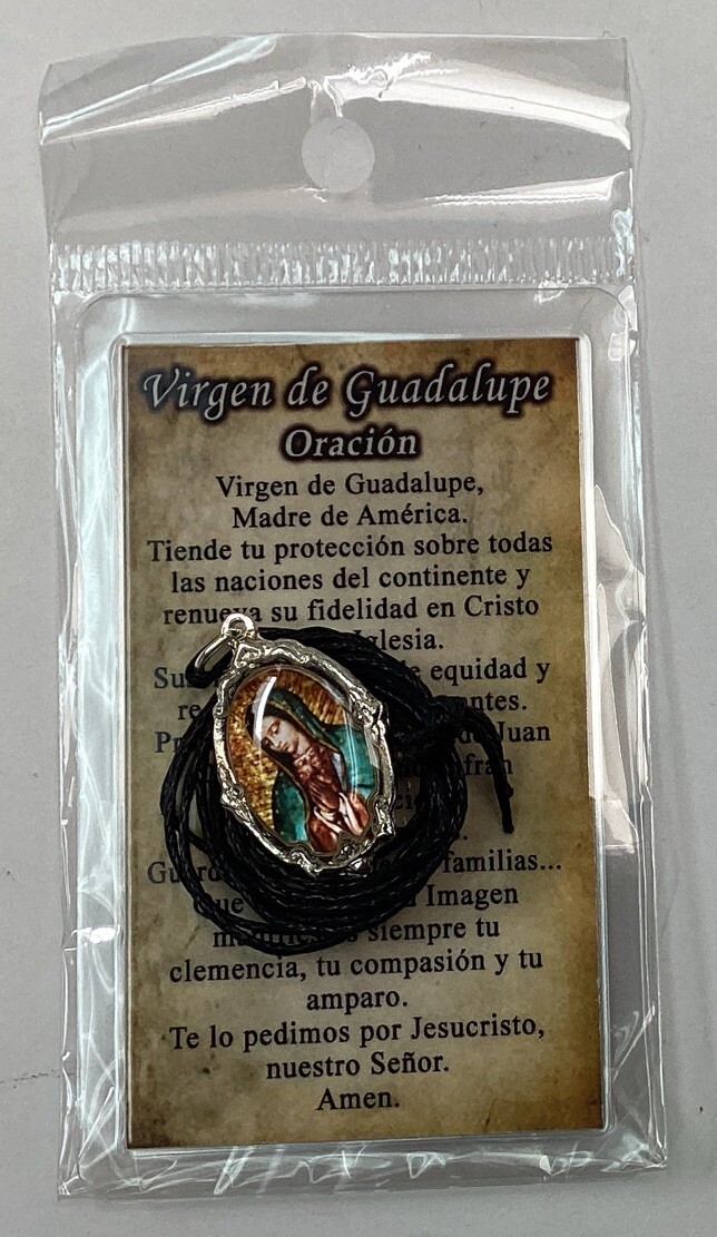 MEDALLA DE LA VIRGEN DE GUADALUPE Y ESTAMPITA LAMINADA, MEDAL HOLY CARD FAVORS