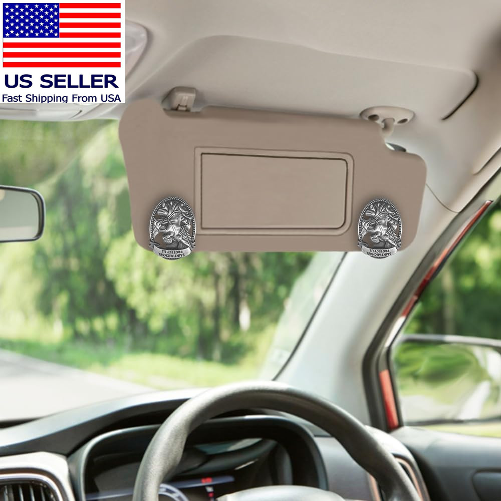 St Michael Medal for Car，Saint Michael Visor Clip-St Michael the Archangel Autom