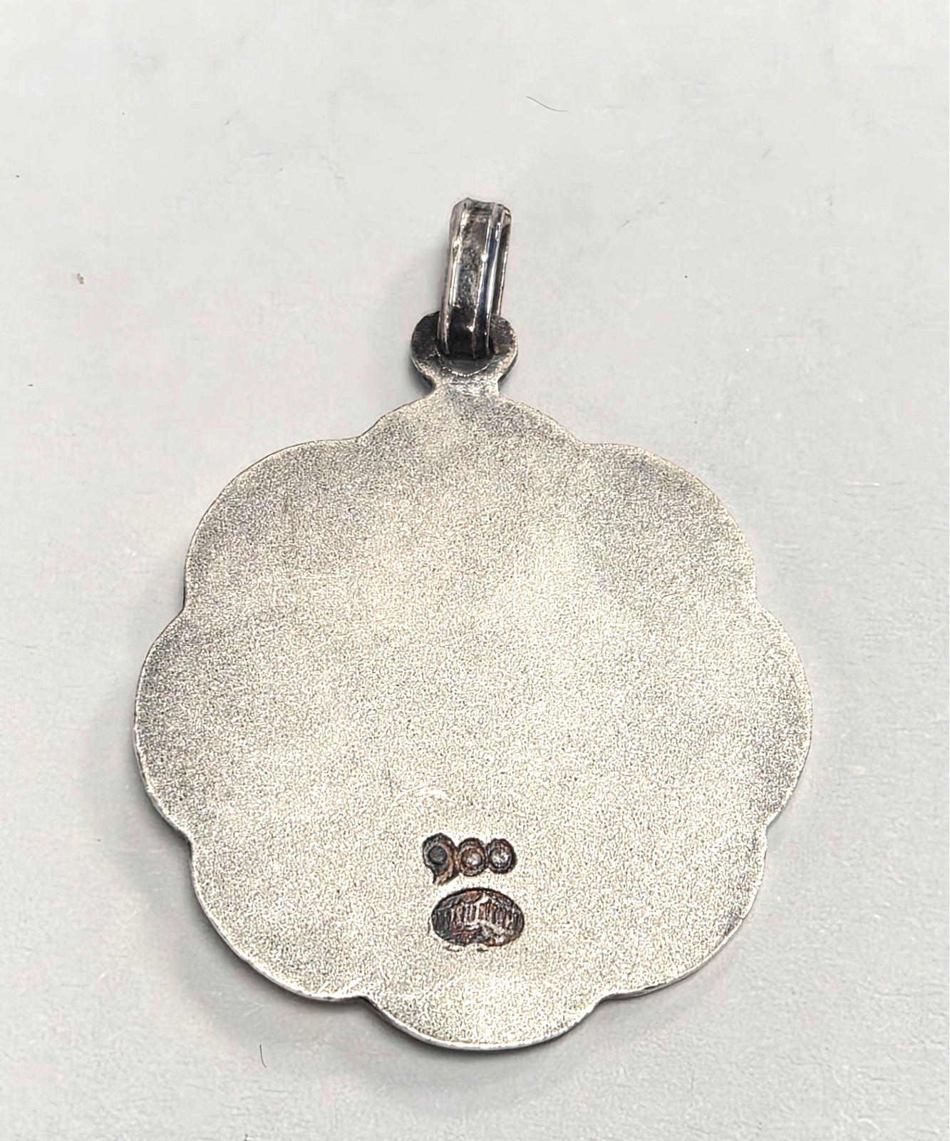Antique Catholic 900 Sterling Silver Saint Joseph Medal / Pendant