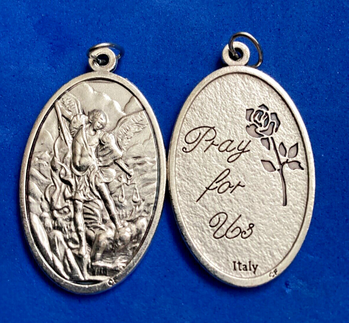Archangel Saint St. Michael Angel Saint Medal Saint Italy Large 1-3/4”