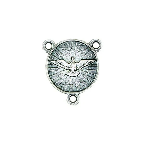 Holy Spirit + 7 Gifts of the Holy Spirit – Silver tone + Rosary Centerpiece