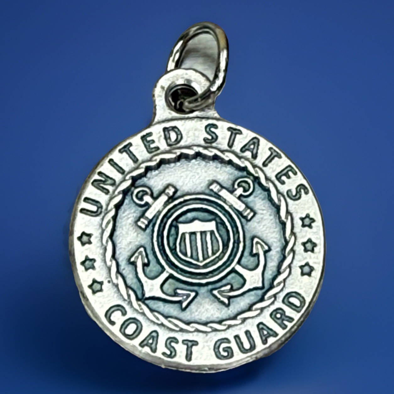 Catholic Saint Michael & United States Coast Guard Silver Tone Religious Medal