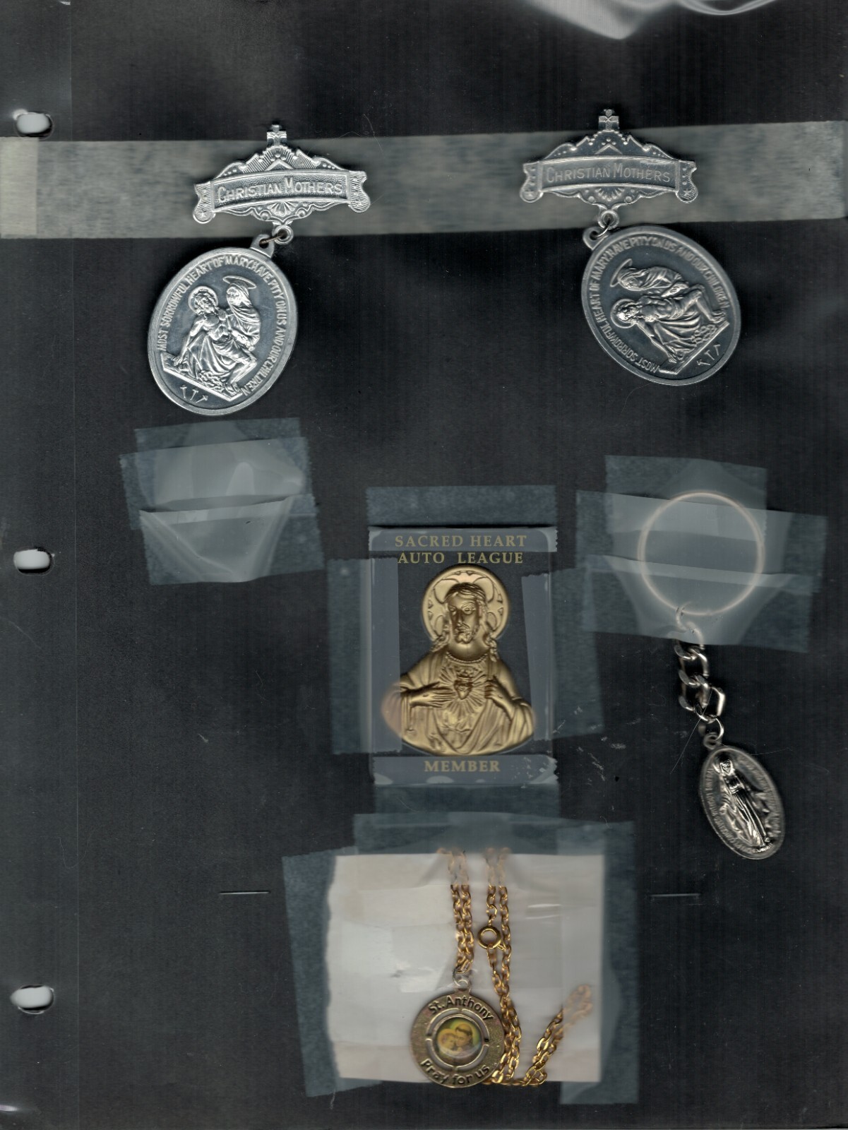 Collection of Catholic Tokens, Souvenirs, Charms, Brooches, ETC 1950s-2000s