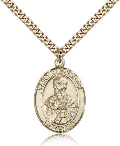 Saint Alexander Sauli Medal For Men – Gold Filled Necklace On 24 Chain – 30 …