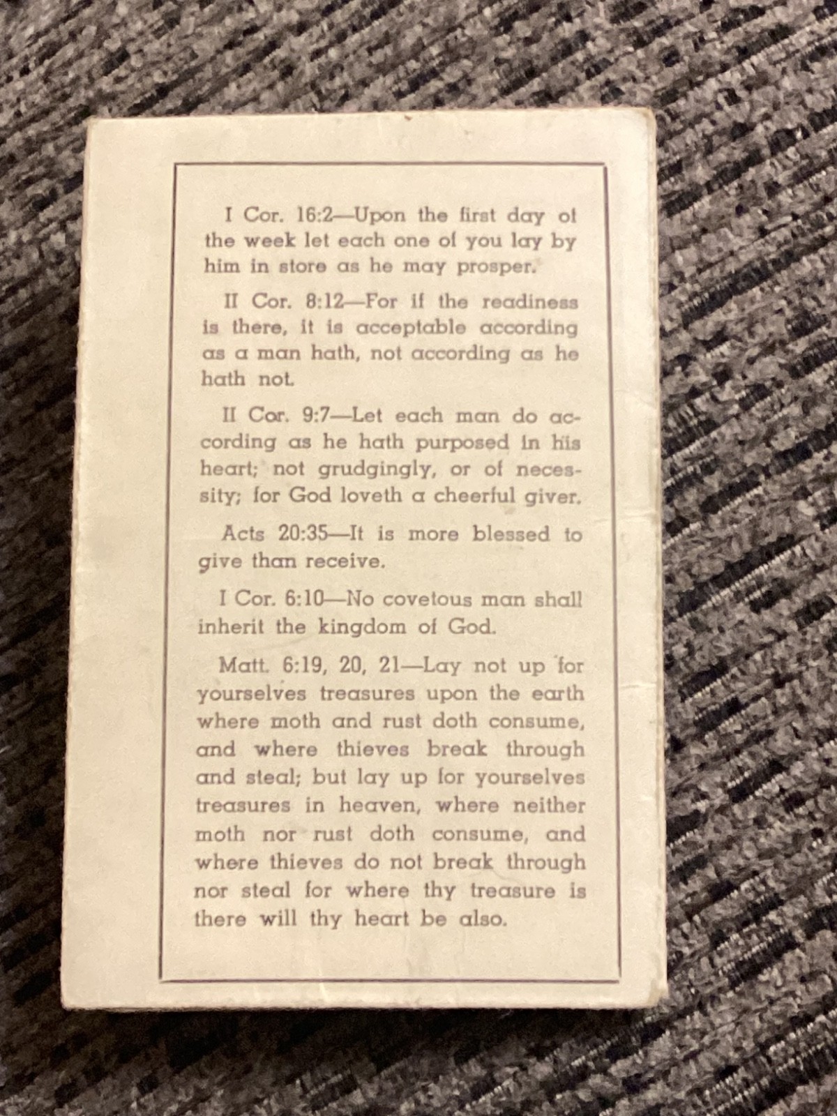 1950’s KNOXVILLE CHRISTIAN CHURCH Donation Envelope – USED
