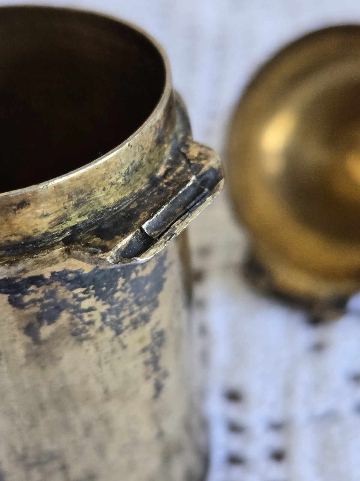 Antique 1 900 Coin Silver And 1 Brass Holy Oil Stocks Catholic Chrismatory OI