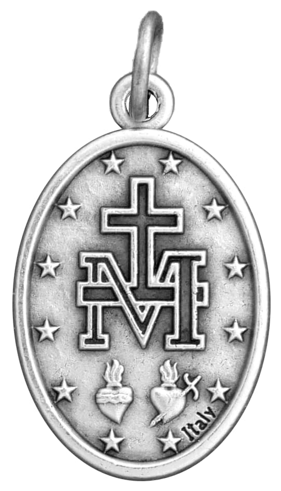Miraculous Medals Bulk Pack (Regular 1 inch) Silver-Plated Medals Made in Ita…
