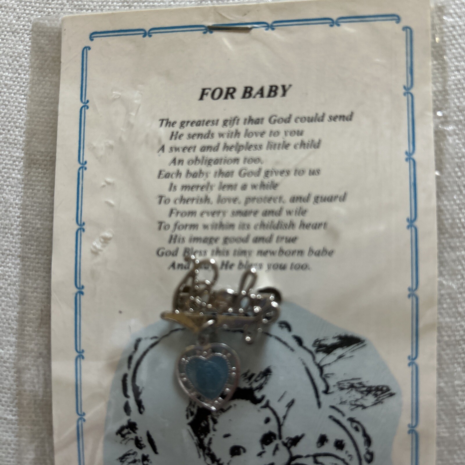 Religious Medal And Pin Made In Taiwan For Baby Boy Crib Or Room