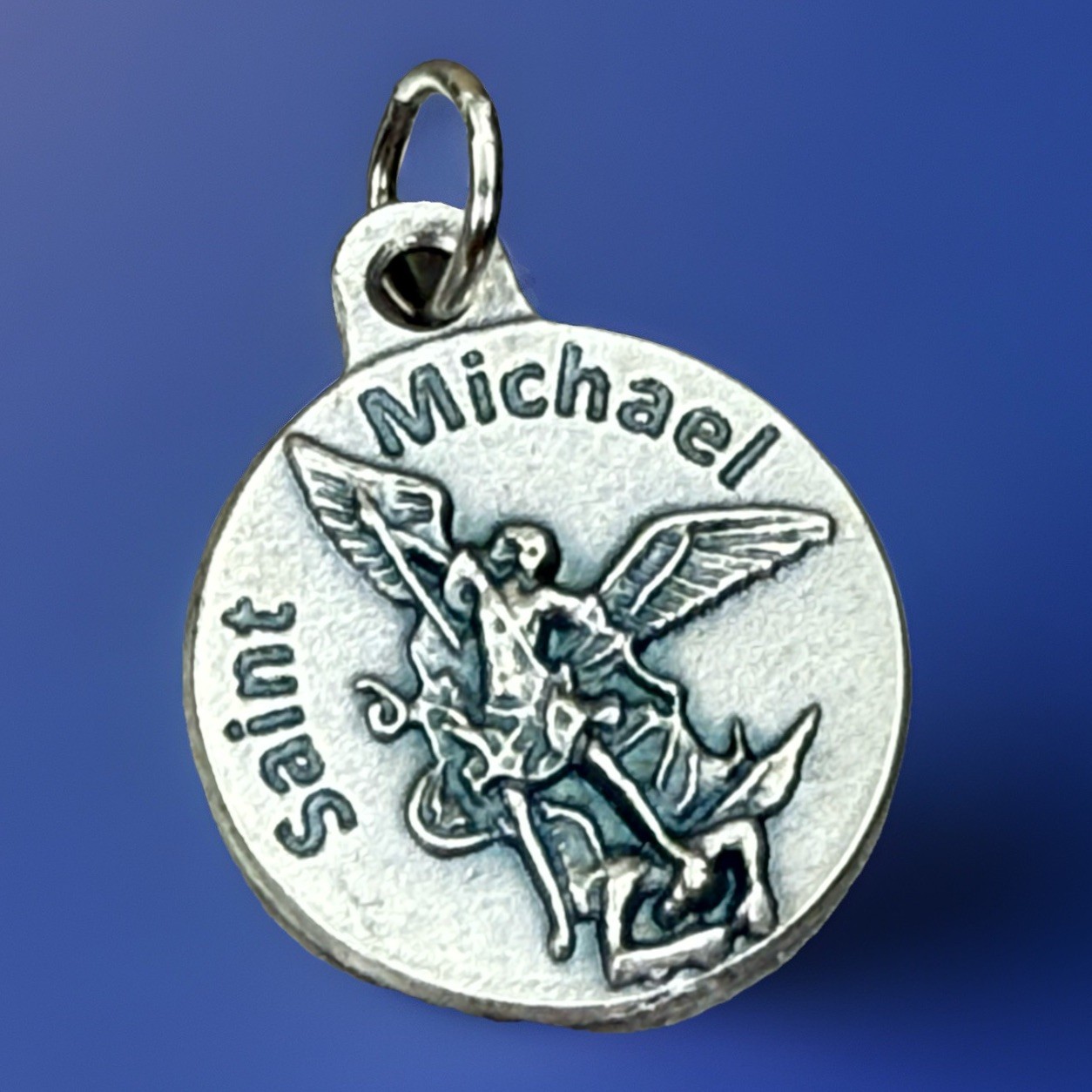 Catholic Saint Michael & United States Coast Guard Silver Tone Religious Medal