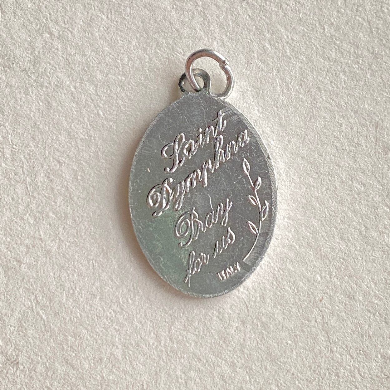 Catholic Medal St Dymphna Patron Saint of Stress Anxiety Depression 1in ITALY