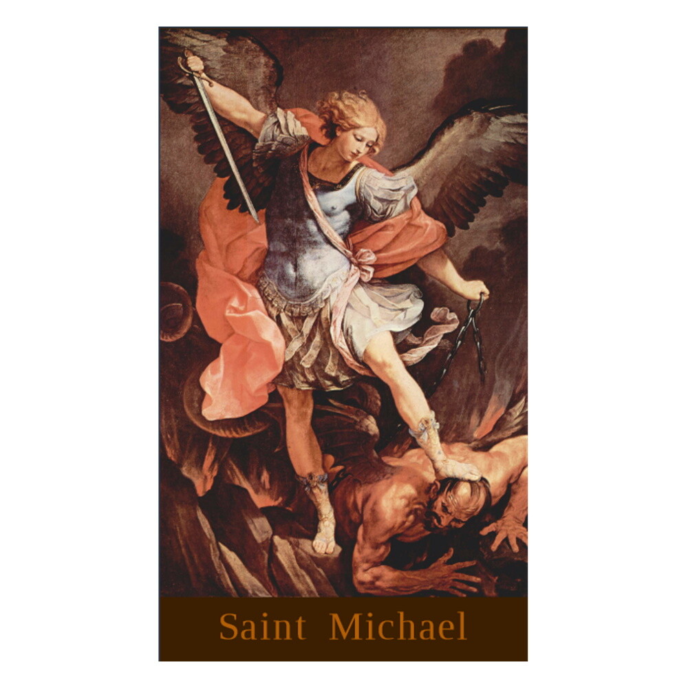 Archangel Saint St Michael Medal Stainless Steel Medallion Pendant Necklace