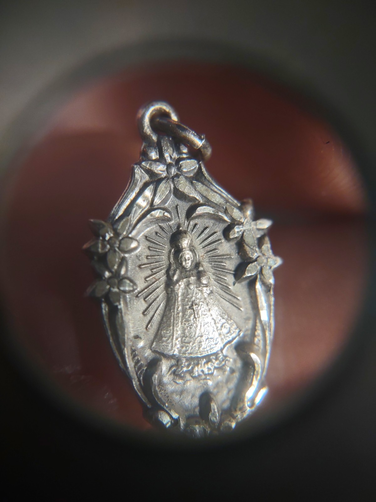 2.4 Gram Vintage Infant Of Prague Medal Sterling Silver 925 Religious Holy Charm