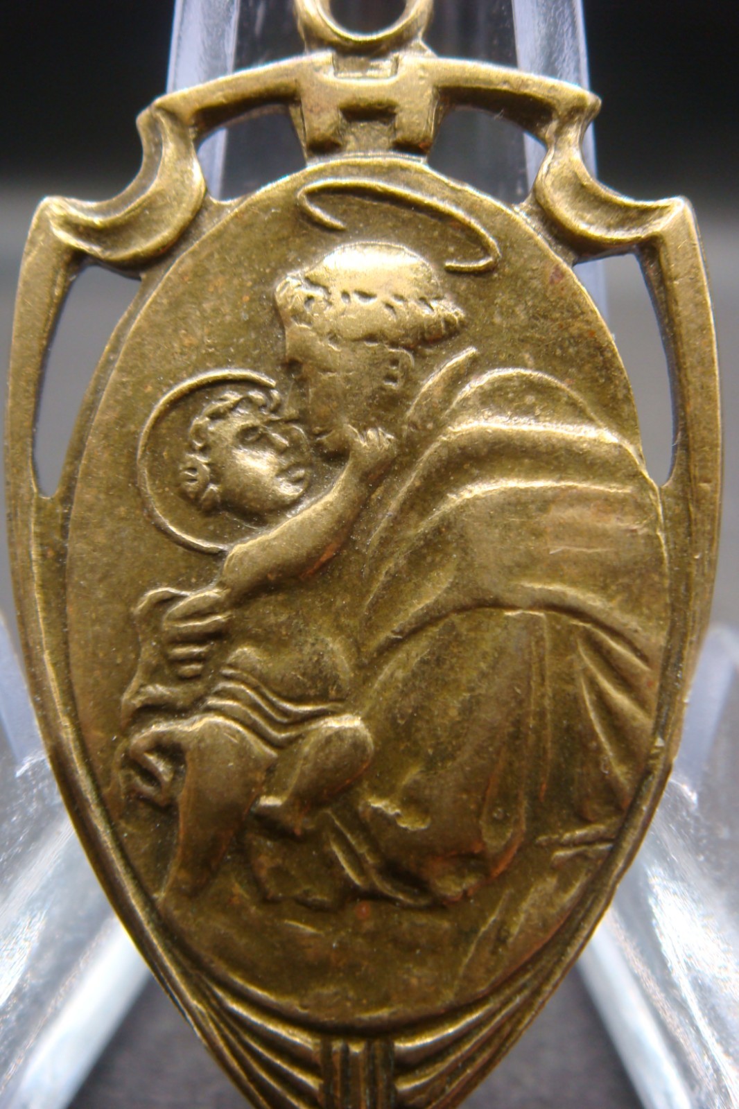 Rare Vintage Saint Anthony of Padua Medal – Italian Mystic Shield Protection