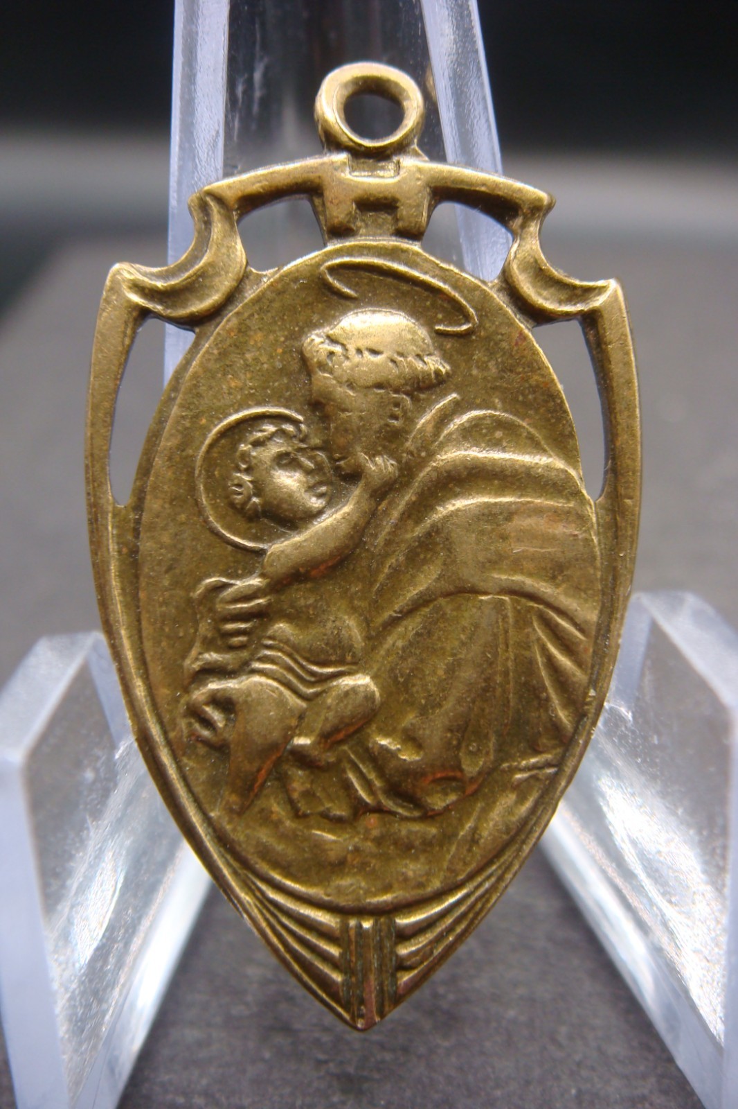Rare Vintage Saint Anthony of Padua Medal – Italian Mystic Shield Protection