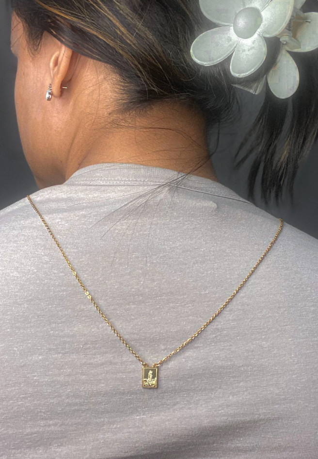 Gold Color Scapular, Escapulario, Confirmation Gift, Religious Necklace