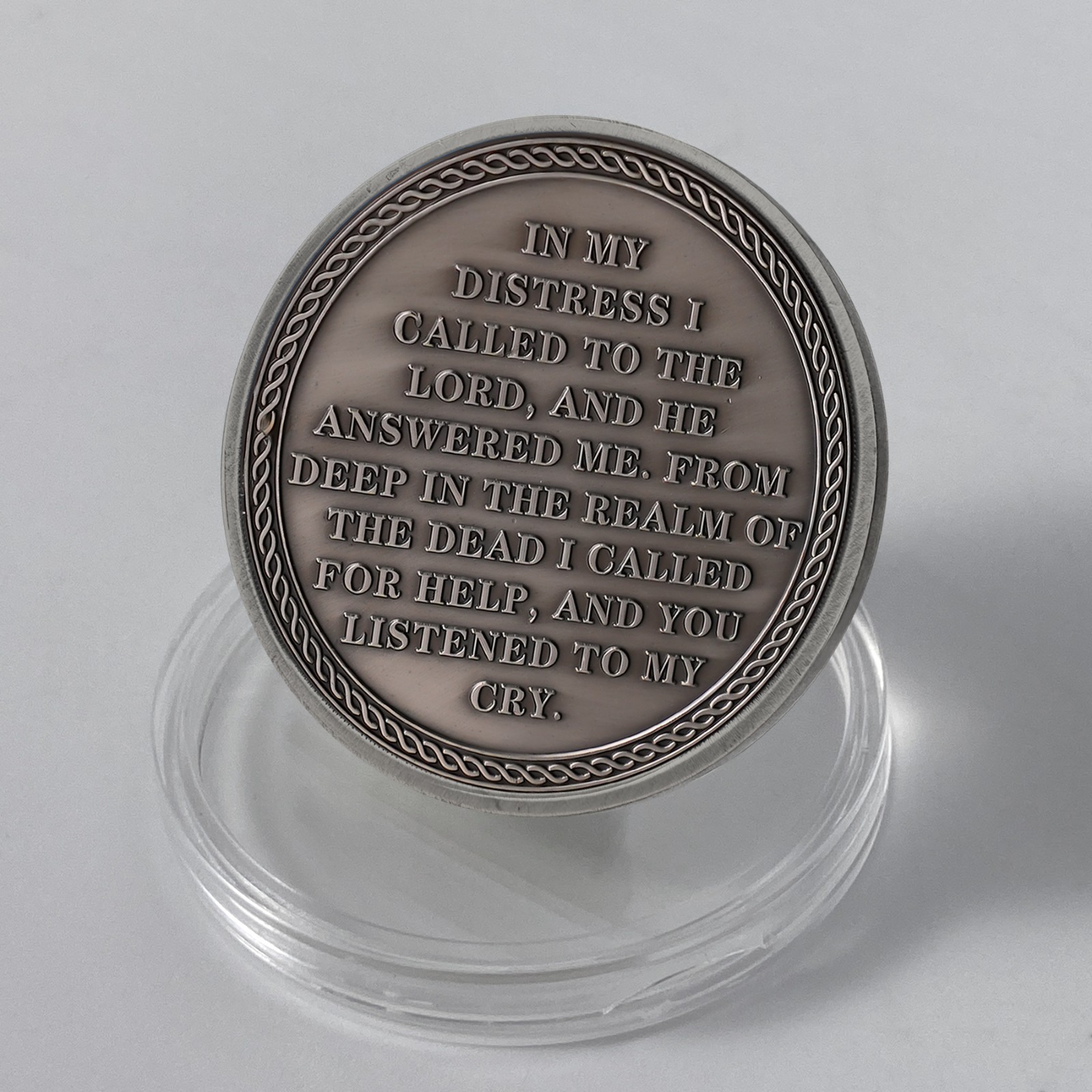 5pcs Jonah & Whale Challenge Coin Jonah 2:2 Verse Christian Religious Faith Gift