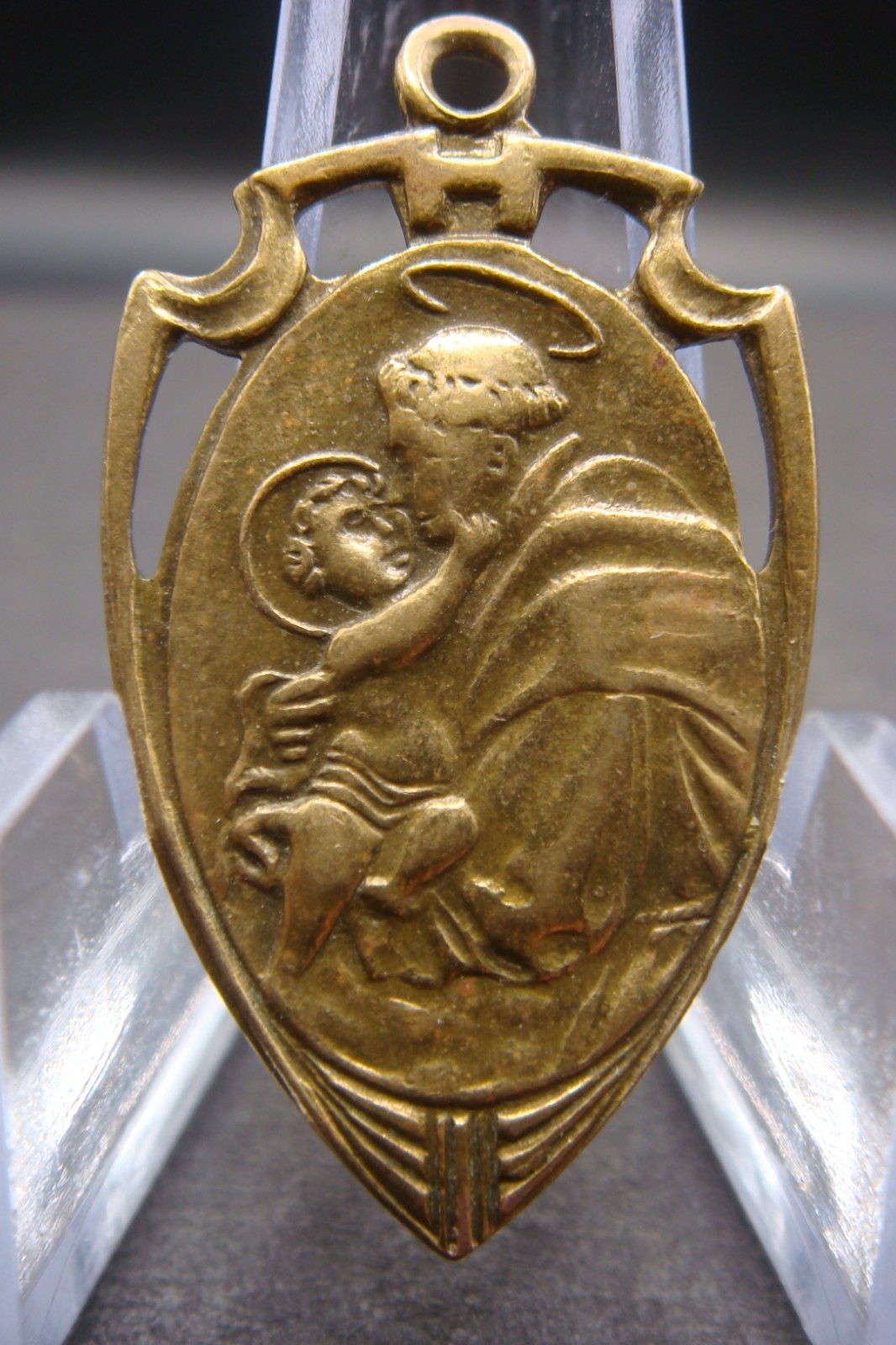 Rare Vintage Saint Anthony of Padua Medal – Italian Mystic Shield Protection