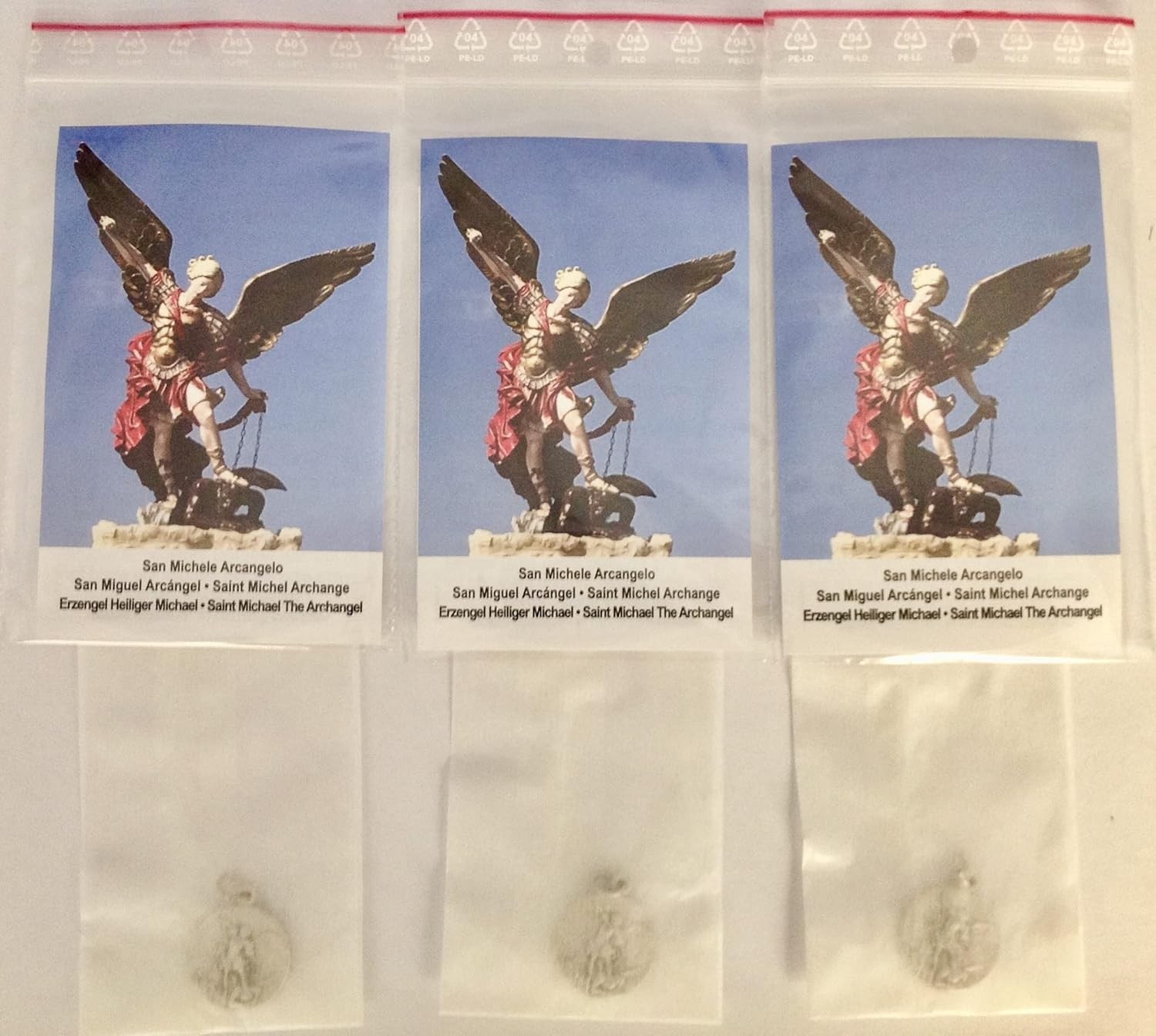 Saint Michael Archangel Medal Set – 100% Italian Craftsmanship in Gold & Silver