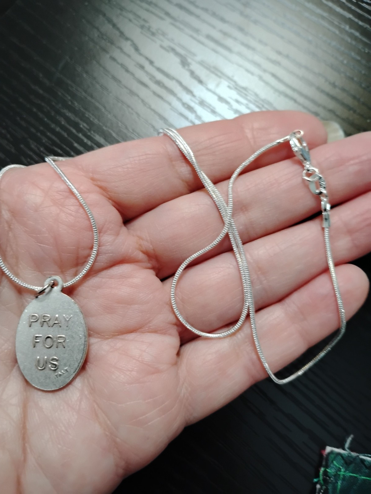 Stella Maris Our Lady Star of Sea Medal 925 sterling silver necklace+ Holy Card