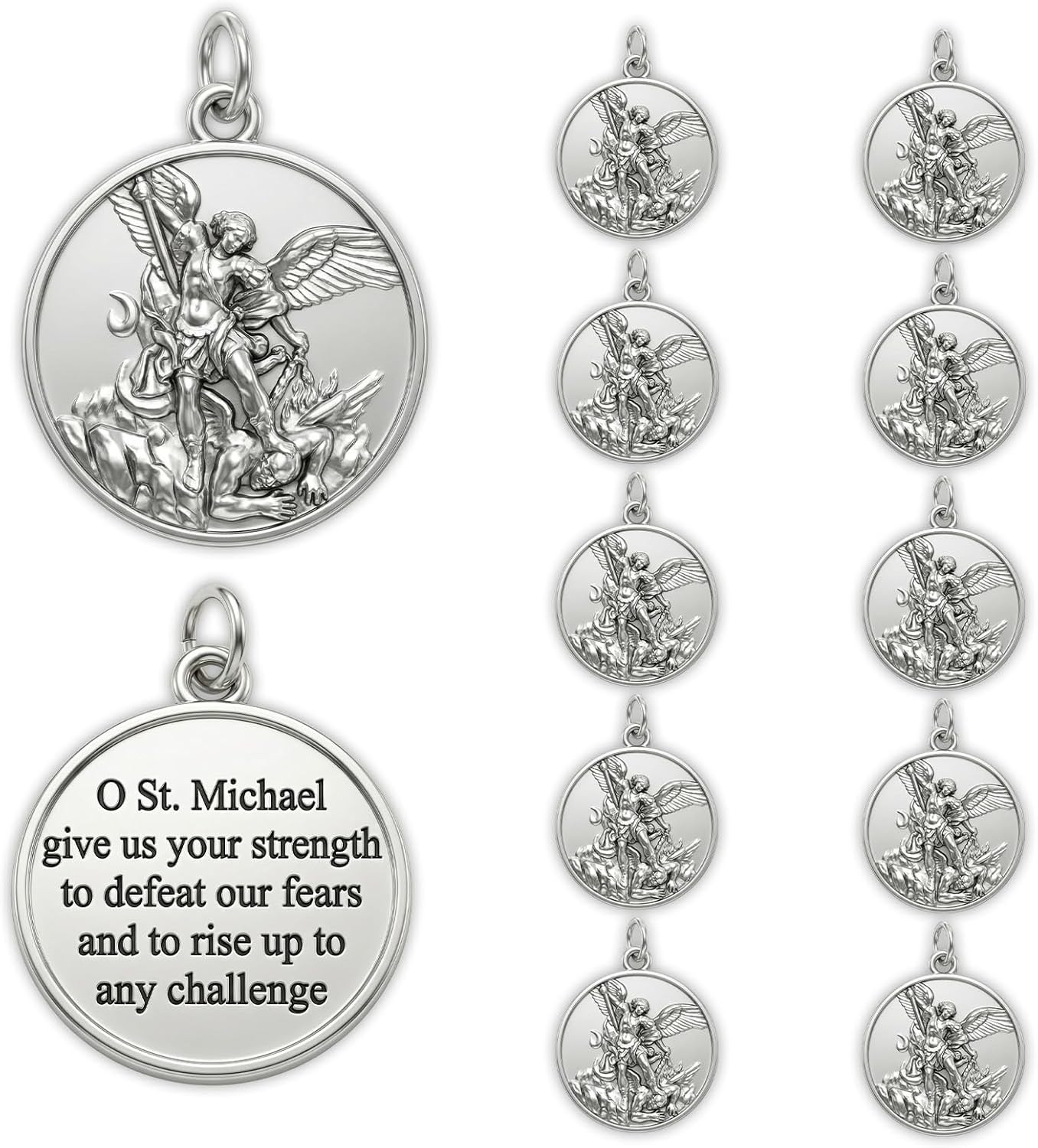 10 Pcs St Michael Medal Saint Michael Pendant,St Michael Pendant