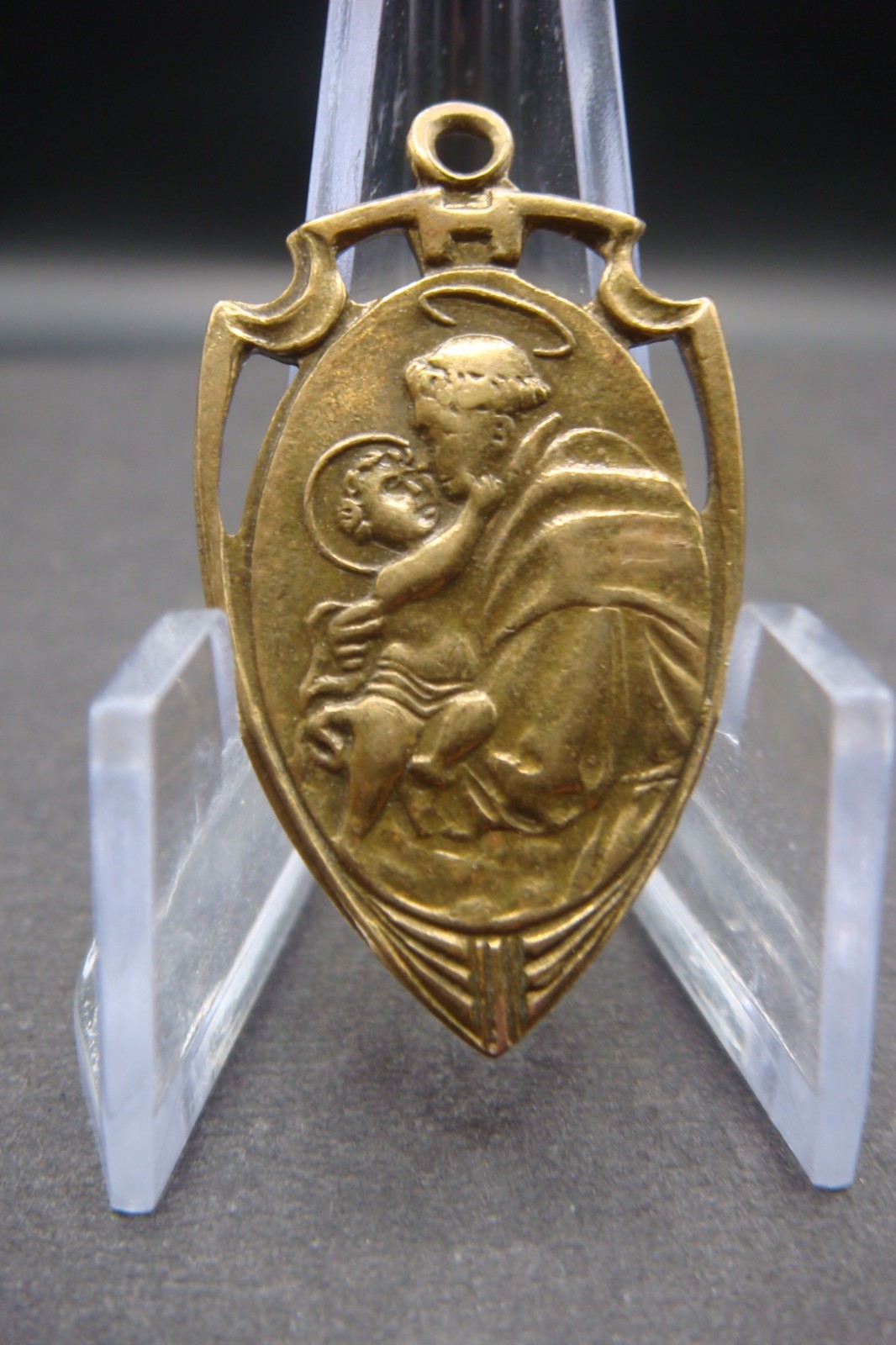 Rare Vintage Saint Anthony of Padua Medal – Italian Mystic Shield Protection