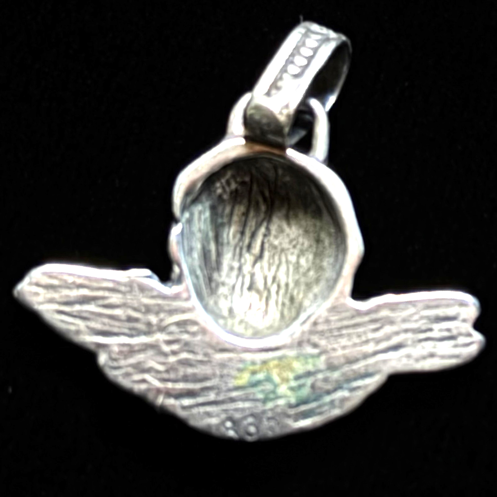 Vtg European 835 Silver Angel, Cherub, Putti, Cupid Religious 18mm Charm Pendant