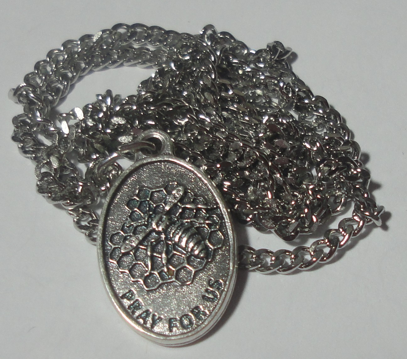 St Ambrose the “Honey-Tongued Doctor” Holy Medal & Chain – Candlemakers & Bees