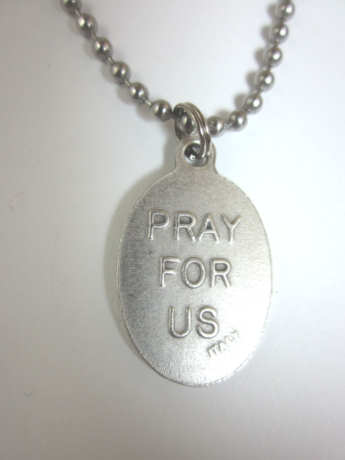 St Lawrence Medal Italy Pendant Necklace 24″ Ball Chain Gift Box & Prayer Card
