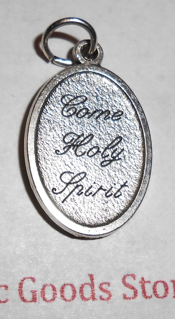 Holy Spirit – Come Holy Spirit – Ox Silver-tone Die Cast Italian 1″ Medal