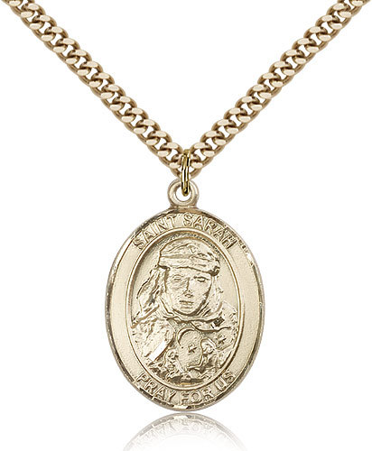 Saint Sarah Medal For Men – Gold Filled Necklace On 24 Chain – 30 Day Money …