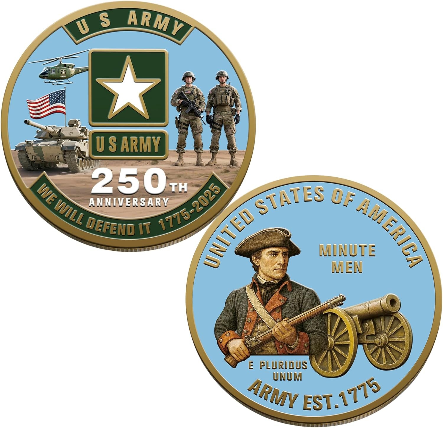 USMC 250th Anniversary Challenge Coin – Marine Corps US Army Military…
