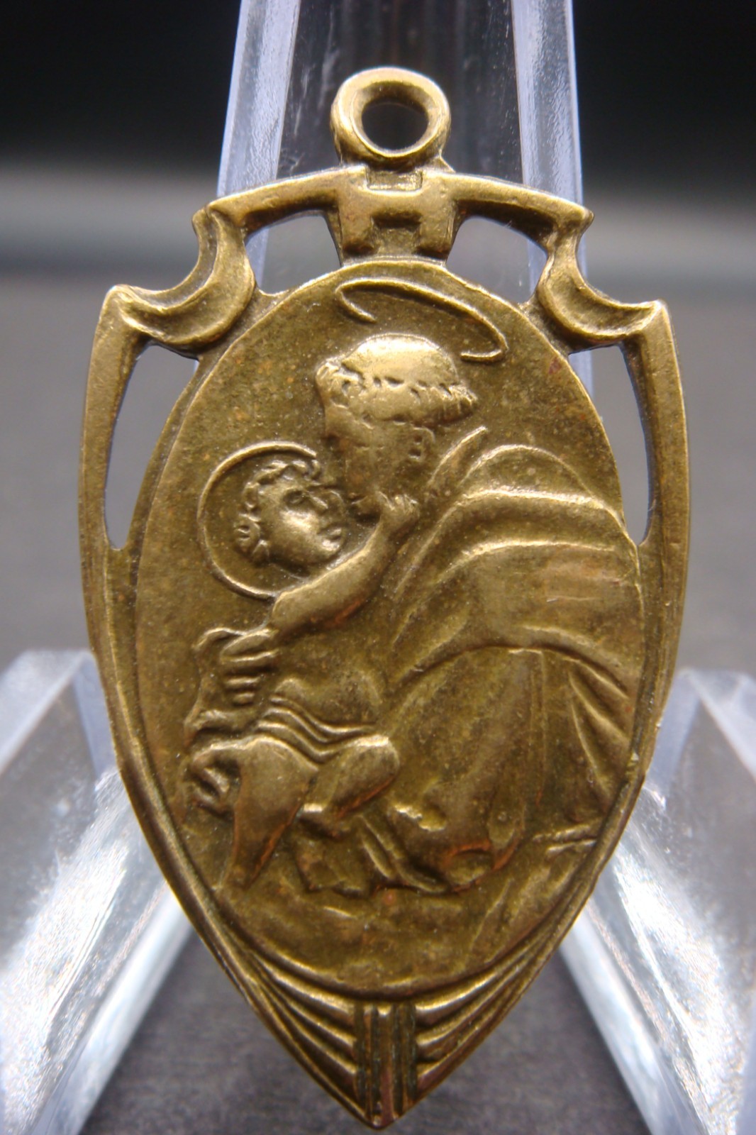 Rare Vintage Saint Anthony of Padua Medal – Italian Mystic Shield Protection