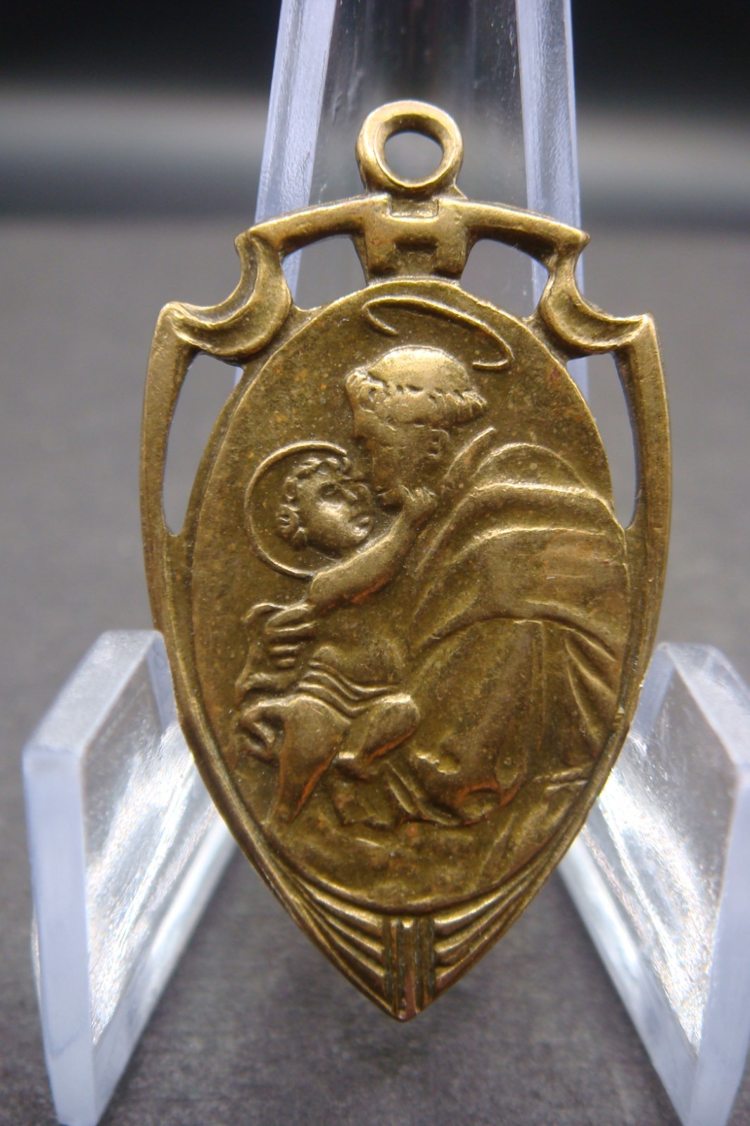 Rare Vintage Saint Anthony of Padua Medal – Italian Mystic Shield Protection