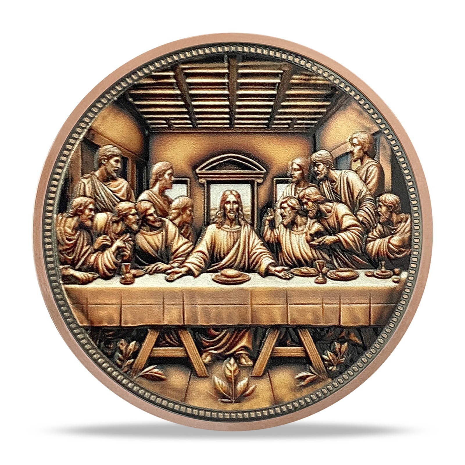 3 Pcs Jesus Christ & Last Supper Religious Coin Great Religious Keepsake Gifts