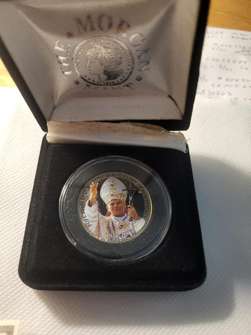 Pope John Paul II Colorized 25th Anniversary 2003 Coin
